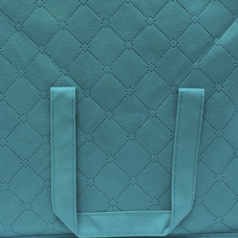 Sorbus Foldable Storage Bag Organizers, 3 Sections, Great for Clothes, Blankets, Closets, Bedrooms, and More, 2-Pack (Aqua) - Image 5